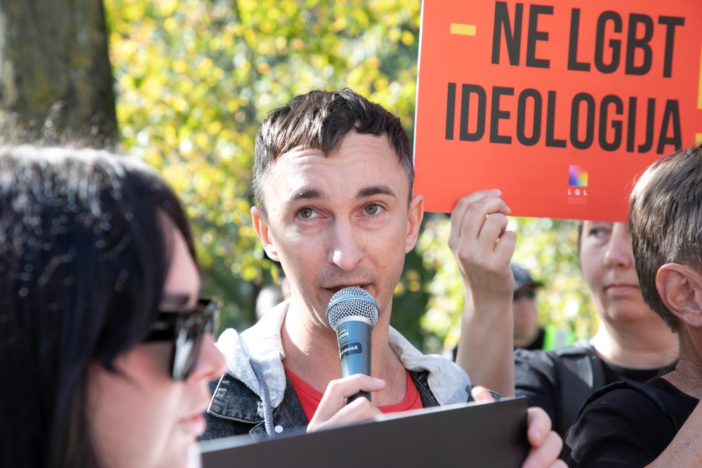 LGL protestas prieš LGBT turinio cenzūrą. ELTA / Dainiaus Labučio nuotr.